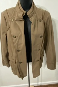 Chaqueta ANA Mujer Talla Grande Marrón Estilo Militar Abierta - Imagen 1 de 8