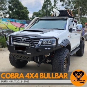Heavy Duty Steel Bull Bar Bullbar Suits Hilux 2012 - 2015 Winch Compatible bar - Picture 1 of 11