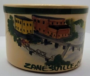 Vtg Zanesville Pottery Stoneware 3" Crock - Picture 1 of 4