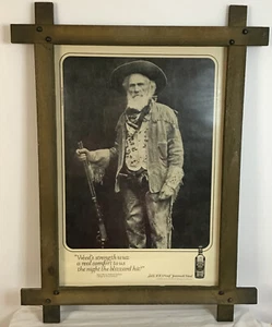 Vintage Jeremiah Weed Bourbon 1981 Framed print 23 X 16” Pappy McCoy Durango - Bild 1 von 7