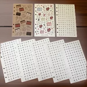 LOUIS VUITTON Vintage 90s Stickers for Diary Organiser - 8 Sheets - EUC - Picture 1 of 6