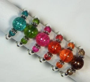 ANELLI STRETCH CYNTHIA LYNN ""GEMME TORMALI"" TORMALINA IN QUARZO ARGENTO STERLING - Foto 1 di 7