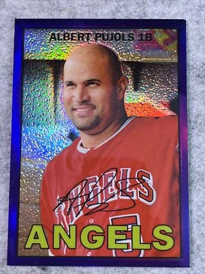Albert Pujols 2016 Topps Heritage Chrome Purple Refractor #THC481 Angels🔥🔥 - Image 1 of 4