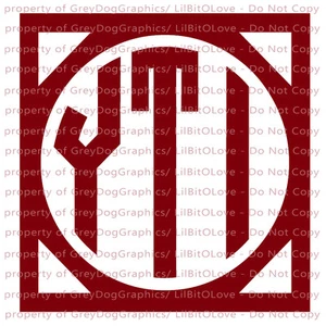 Full Sized Custom Square Framed Circle Monogram Decal Your Initials 3 Letters - Picture 1 of 21