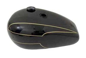 Fit For Triumph T140 Black Painted Steel Petrol Fuel Gas Tank - Picture 1 of 18