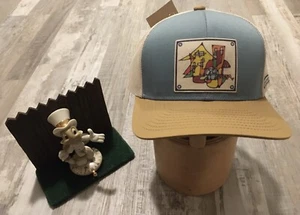 RARE AMachenDesign Street Scene Trucker Pacific Headwear Gold White Gray New $55 - Picture 1 of 7