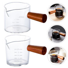  2 Pcs Espresso Pitchers Cup Heater Milk Hydro Mug with Scale