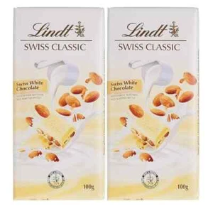Lindt Swiss Classic Weiße Schokolade mit Mandelkrokant 100g x 2er Pack, kostenloser Versand - Bild 1 von 5