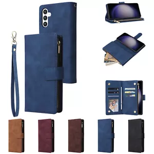 For Samsung Galaxy A16 A36 A56 A15 A55 Leather Zip Wallet Case Card Holder Cover - Picture 1 of 18