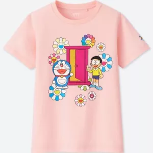 DORAEMON UNIQLO Takashi Murakami Pink T Shirt UT Kids 150cm 100% Cotton from JP - Picture 1 of 2