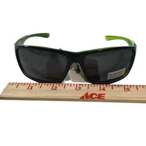 Nitrogen Polarized Men's Women’s Unisex Black Green Frame Sunglasses Black Lens - Picture 1 of 7