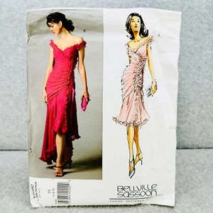 Vestido Vogue 2880 Fuera del Hombro con Volantes Misses 4 8 Patrón Bellville Sassoon - Imagen 1 de 5
