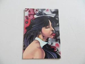 1995 TOPPS VAMPIRELLA HORROR GLOW CARD  # 4 OF 9 SIGNED JAE LEE ART, COA & POA - Picture 1 of 2
