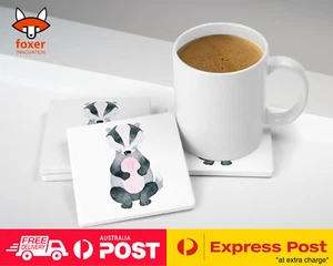 COASTER COFFEE DRINKING MAT|BADGER 2 - Foto 1 di 21