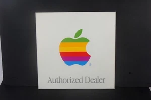 Rare Vintage 1980s Apple Computer Authorized Dealer Store 15" Sign Color Logo - Picture 1 of 11