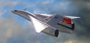 QSST Supersonic Luxury Jet Airplane Desk Wood Model Big New - Picture 1 of 1