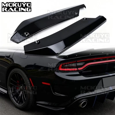 For Dodge Charger 2006-22 Black Body Kit Rear Bumper Extensions Spats Apron Foto 1 de 4