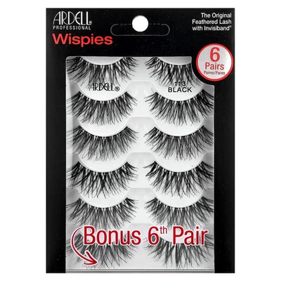 Eyelashes, Wispies, 113 Black, 6 Pairs - Image 1 of 3
