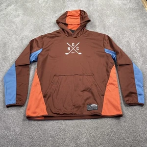 Nike Golf Club Hoodie Mens Large Pullover NGC Loose Fit Brown Orange Blue New - Picture 1 of 13