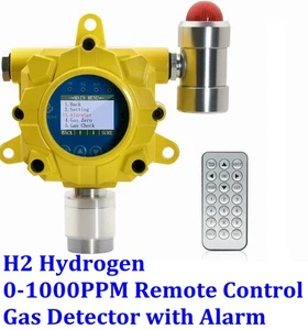H2 Hydrogen Fixed Gas Detector with Remote Control Alarm Monitor 0-1000PPM - Picture 1 of 12