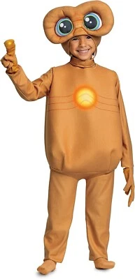 E.T. Deluxe Alien Halloween Child/Toddler Costume 3-4T Lights up finger - Image 1 of 4