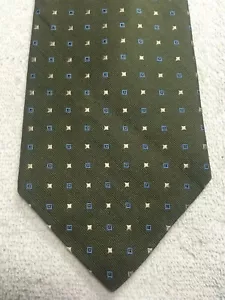 NAUTICA MENS TIE GREEN WITH BLUE AND WHITE 3.5 X 57 - Picture 1 of 4