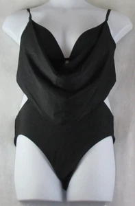 Bar III Women's Draped-Front Monokini One-Piece Swimsuit, Black, XL - Picture 1 of 2