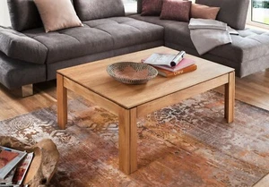 Couchtisch Massivholz Eiche Bianco geölt Wohnzimmertisch Sofatisch vollmassiv - Bild 1 von 4