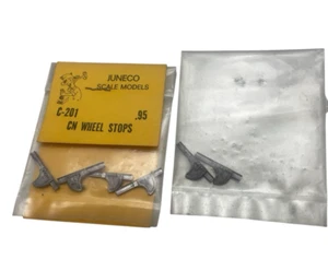 Juneco Scale Models HO Scale CN Wheel Stops C-201 Cast Metal NEW 6 Pc. - Picture 1 of 4