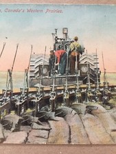 Vintage Postcard Ploughing By Steam Canada’s Western Prairies P66