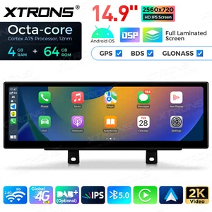 14.9" Android 14 8-Core 4+64GB Car Stereo GPS For BMW 3 4 er F30 F31 F32 F33 NBT - Picture 1 of 22