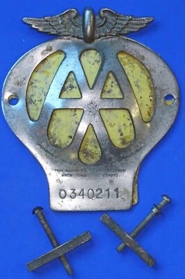 Automobile Association AA members badge - 1945-51, with brackets  **[29245] - Image 1 of 2