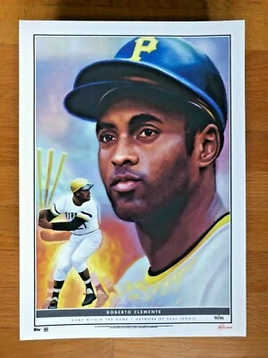 2021 Topps Game Within The Game 10x14 Fine Art Print #4 Roberto Clemente /99 - Image 1 of 3