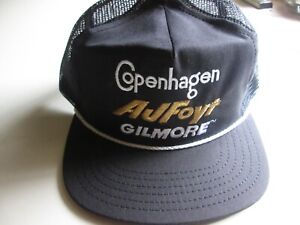 Vintage A J Foyt Black with White roping cap or Hat  Indy Driver