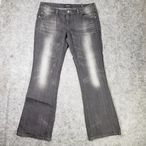 Mek Denim Women's 32x34 (34x33) Black Boot Cut Distressed Stretch  New Oxaca - Picture 1 of 11