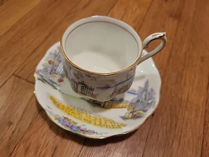 Royal Albert ROSEDALE Footed Cup & Saucer ~ England - Picture 1 of 4