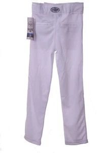 Louisville Slugger Boys Zipper Zip Up White X-DRY Baseball Pants Sm Med Lg  NEW - Picture 1 of 2