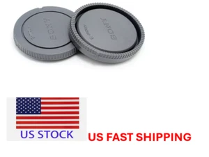 for Sony E-Mount NEX Camera A7R A7S A6000 A6300 Rear Lens Cap & Front Body Cover - Picture 1 of 5