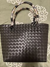 Philippine Style Bayong Bag for Women In Black Sturdy Material PVC