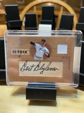 BERT BLYLEVEN HOF /128 2005 Donruss Leather & Lumber Cuts Auto Swatch