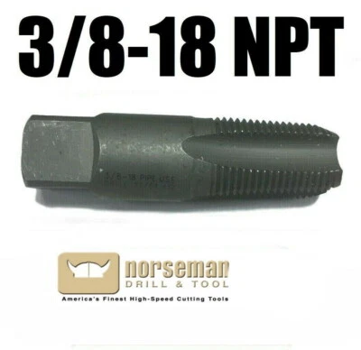 3/8-18 NPT pipe tap, High Carbon Steel, Brand New, 3/8" pipe tap Norseman 56930