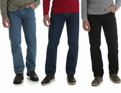 Men's Rustler by Wrangler Regular Fit Straight Leg Jean 100% Cotton All Sizes - Image 1 of 4