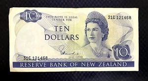 1975 NEW ZEALAND - 10 DOLLARS - P# 166 - VF+ - MB1 - Picture 1 of 2
