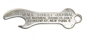 RARE VINTAGE WALL STREET JOURNAL  BEER BOTTLE OPENER - Picture 1 of 3