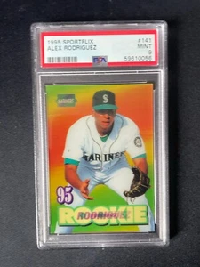 1995 Sportflix #141 Alex Rodriguez Mariners RC Rookie PSA 9 MINT YANKEES POP 56 - Picture 1 of 2