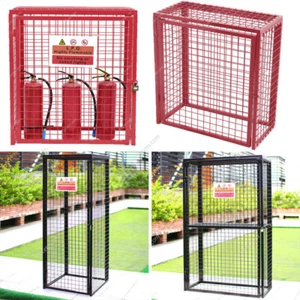 Gas Cylinder Safety Cage 2x19kg 6x19kg 8x47kg Gas Bottle Storage Steel Mesh Red - Picture 1 of 24