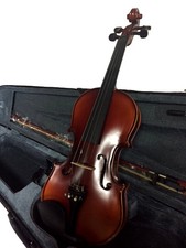 VIOLINS-BANKRUPTCY-NEW 4/4 ADULT FULL SIZE DARK FLAME MAPLE VIOLIN/FIDDLE-GERMAN