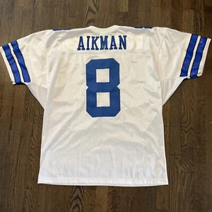 Dallas Cowboys Jersey Troy Aikman XL Wilson Vintage White - Picture 1 of 7