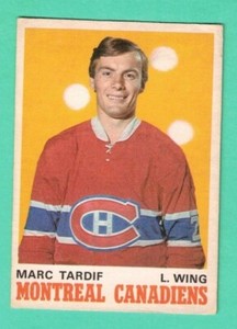 (1) MARC TARDIF 1970-71 O-PEE-CHEE  # 179 CANADIENS ROOKIE GOOD  CARD (H7368)