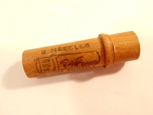 Vintage Boye Needle Co. wooden needle case with several old needles - Picture 1 of 9